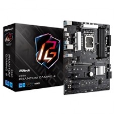 ASRock Z690 Phantom Gaming 4 DDR4 Motherboard, Intel Socket 1700, 12th Gen, 1x PCIe 5.0 x16, 1x PCIe 4.0 x16, 1x PCIe 3.0 x1, ATX, USB 3.2 Gen2x2 Type-C, Intel Gigabit LAN, HDMI, Hyper M.2 Gen4, 4x SATA3